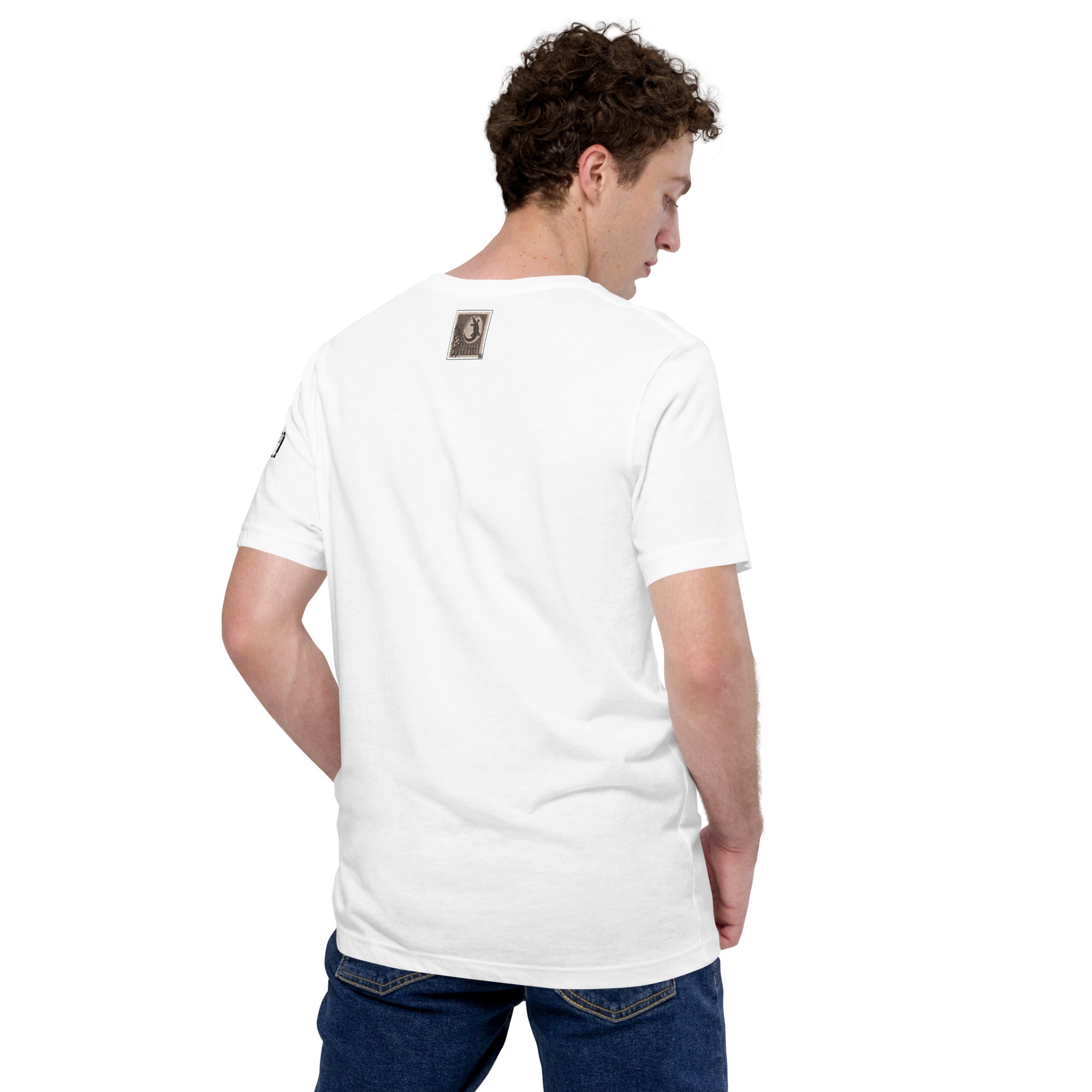 Australian Aboriginal Art Crocodile 1940s Stamp T-shirt