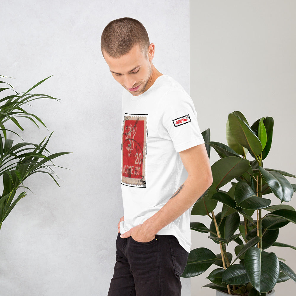 Norwegian Red Norge 20 Lion 1940s Stamp T-shirt